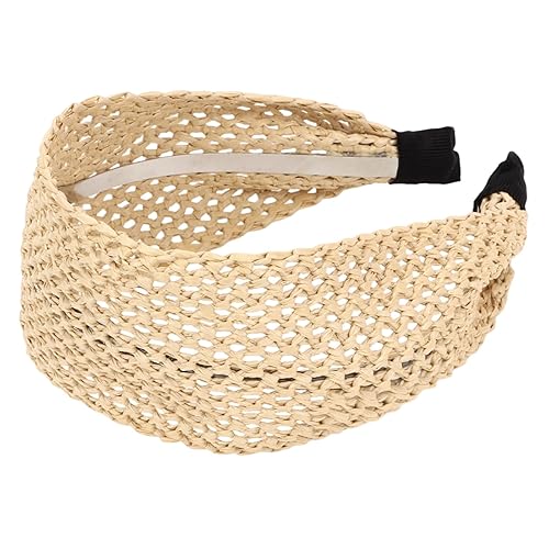 Norbiariz 1Pcs Wide Straw Headband Headbands Hair Accessories for Women Non Slip Headband Girls Fashion Cute Head Bands for Women's Hair Tiaras Headdresses