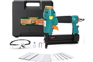 DOTOOL Pneumatic Brad Nailer, 18 Gauge 2-in-1 Nail, 5/8'' to 2'' Brad Nails and 5/8'' to 1-5/8'' Crown Staples, Safety Glasses and and 1000pcs Nails,for Carpentry, DIY,Woodworking