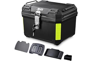 Yescom AHR 45L Universal Motorcycle Tour Tail Box Scooter Trunk Storage with Backrest Safety Lock