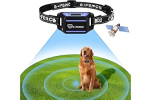 GPS Wireless Dog Fence, Electric Dog Collar Fence,Adjustable Warning Strength, Pet Containment System for Outdoor, Suitable f
