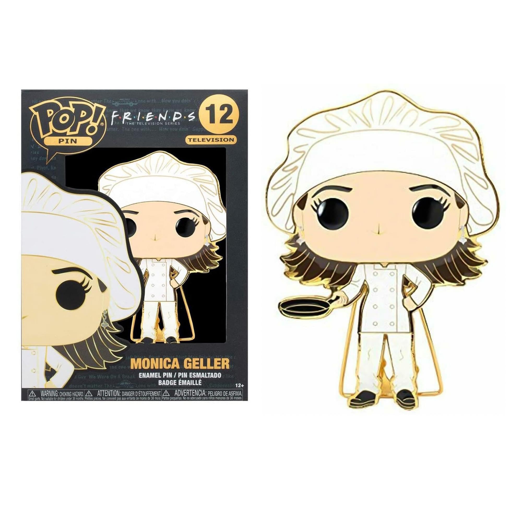 Funko Enamel Pins: Friends - Monica Geller Chef - Cute Collectable Novelty Brooch - for Backpacks & Bags - Gift Idea - Official Merchandise - TV Fans