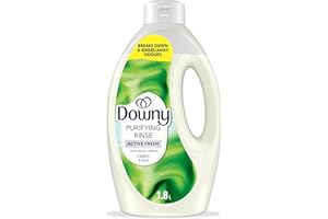 Downy Fabric Rinse Laundry Odour Remover, Active Fresh Scent, Fabric Softener and Laundry Odour Removal Rinse, 1.8 L