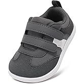 STQ KIDS Toddler Wide Toe Box Barefoot Shoes Boys Girls Sneakers Zero Drop Kid Tennis Running Shoes Lightweight Non-Slip Comfortable Infant First Walking Shoe Outdoor Activities School