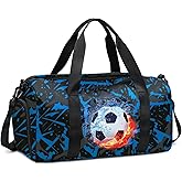 LEDAOU Kids Duffle Bag Boys Girls Overnight Travel Sport Gym Bag Weekender Carry On Shoulder Bag with Shoe Compartment & Wet Pocket