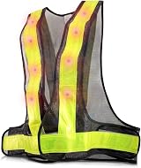 kwmobile LED Safety Vest High Visibility Waistcoat Traffic Outdoor Night view 5