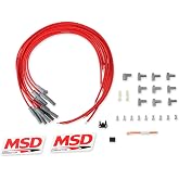 MSD 31189 Super Conductor Spark Plug Wire Set, Multi-Angle Plug, HEI Cap