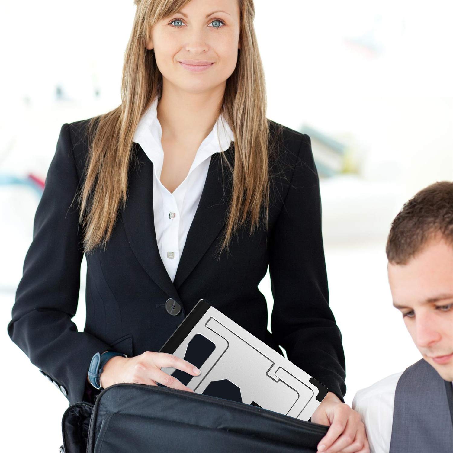 Djustable Laptop Stand - Foldable Notebook Stand Laptop Riser Desktop Holder for Desk Compatible with MacBook Air/Pro, Dell, HP, Microsoft, Asus, Samsung, XPS, Acer, Lenovo 7-17\