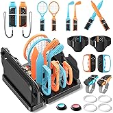 Switch 1/2 Sports Accessories Bundle with Organizer Station Compatible with Nintendo Switch Console & Joy-con, Storage and Organizer for Switch Sports Games, Family Sports Games Pack Accessories Kit