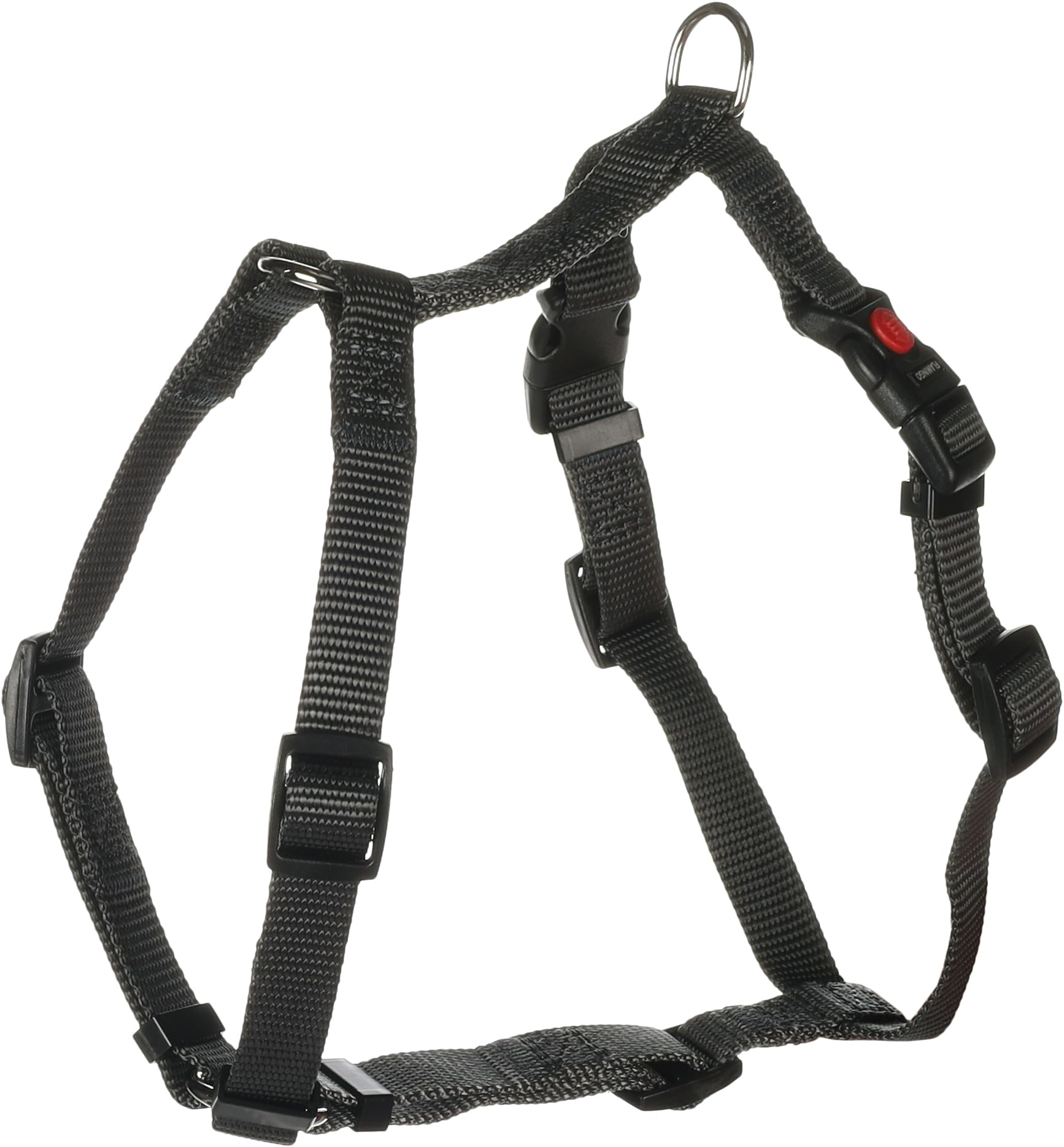 Flamingo Dog Harness H-shape Ziggi Dark grey S 35-50cm 40-50cm 15mm