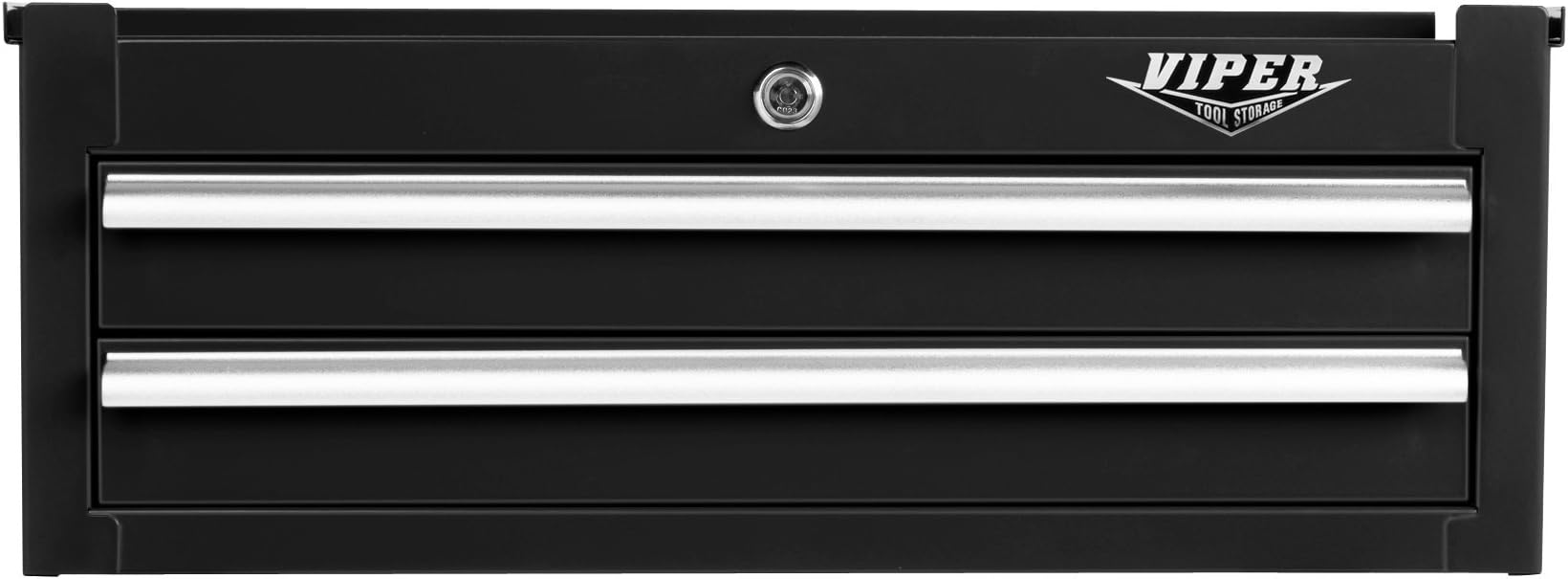 Viper Tool Storage V2602ICBL 2-Drawer 18G Steel Intermediate Tool Chest, 26", Black