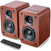 Saiyin Bluetooth Bookshelf Speakers for Record Player,Active Speakers with 3 Inch Woofer, Powered Speakers with Optical/AUX/TV-ARC Input for Turntable, PC and TV