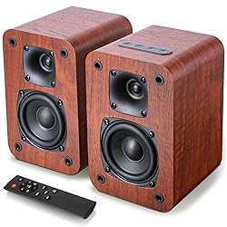 Saiyin Bluetooth Bookshelf Speakers, Record Player