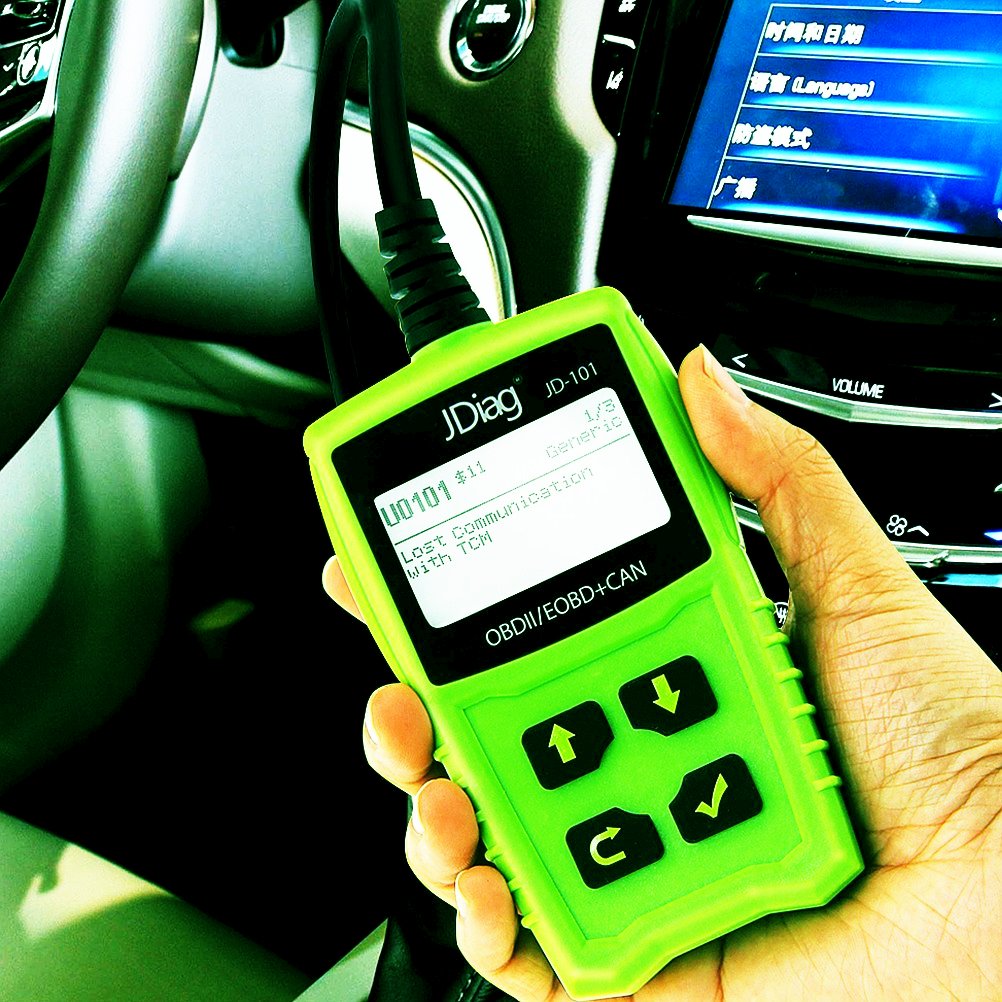 JDiag JD101 OBD2 Code Reader Car Scanner Diagnostic Tool Engine Fault Code Reader Check Engine Light Clear Fault Codes OBDII EOBD Vehicles with Battery Testing Function