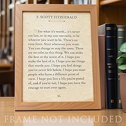 F. Scott Fitzgerald Quotes Wall Art-For What It's