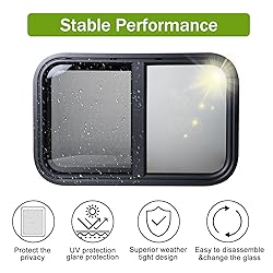 AlloTemlass Horizontal RV Window, 24" W x 15" H
