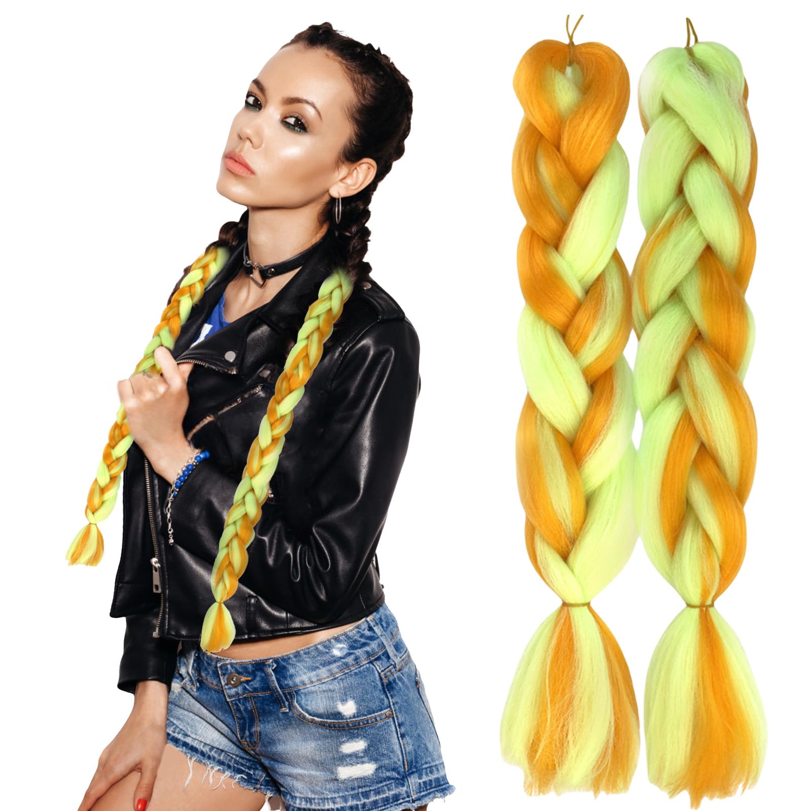 Braids Extensions Hair 24" Braiding Hair Extension Synthetic Crochet Afro Box Braid Heat Resistent 1518