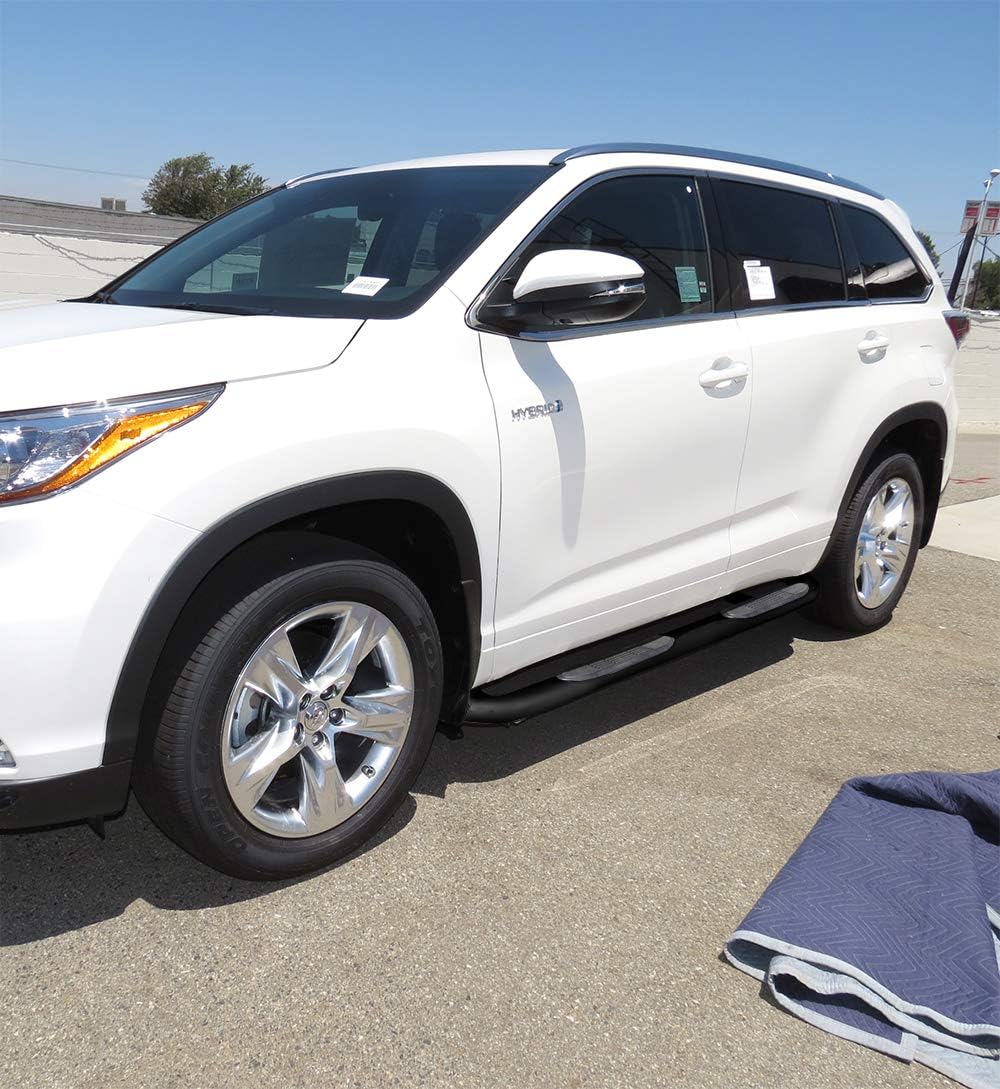 Black 3 Side Step Rails Nerf Bars Running Boards MaxMate