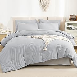 Litanika King Size Comforter Set Light Grey - 7