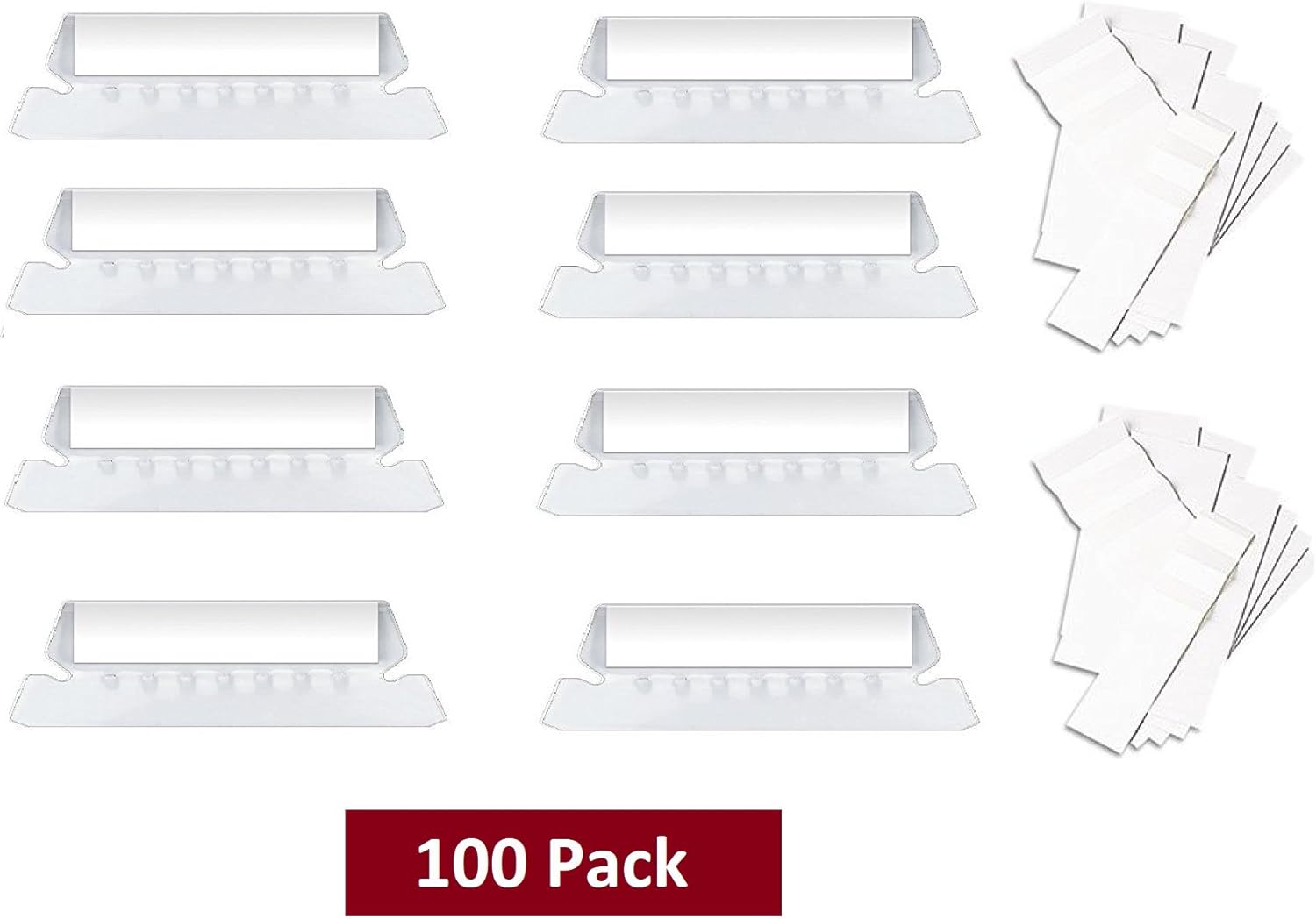 1InTheOffice Clear Hanging Folder Tabs, and Inserts 3-1/2