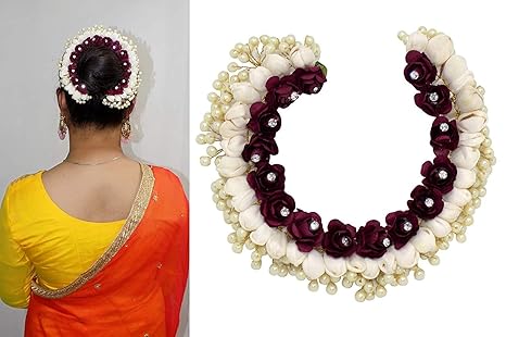 Buy Raaya Artificial Flower Crown Hair Accessories Hair Gajra For
