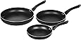 Amazon Basics 3-Piece Non-Stick Fry Pan Set, 8 Inch, 10 Inch, and 12 Inch