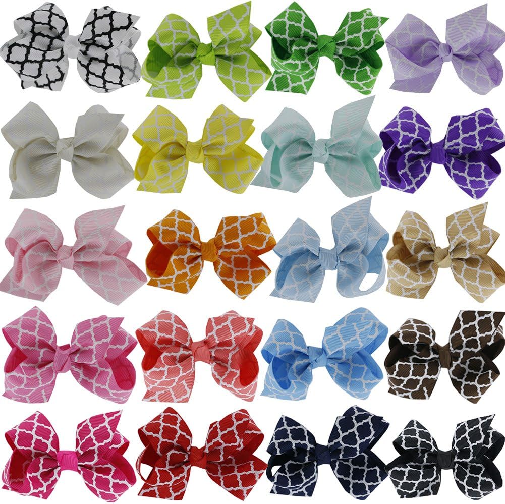 QingHan 12 Colors 2.2'' Baby Girl Boutique Hair Bows Barrettes Clips For Kids Toddlers Girls