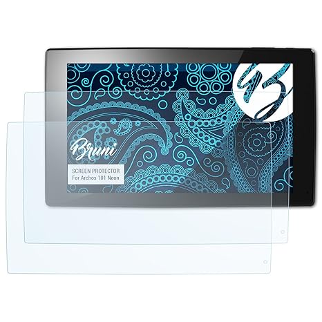 Bruni Schutzfolie für Archos 101 Neon Folie, glasklare Displayschutzfolie (2X)