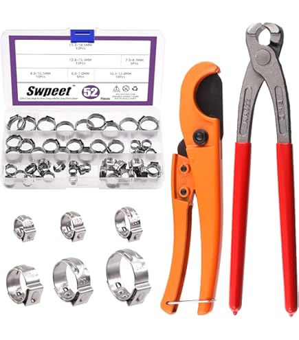Pack Of 25 Open - 15 Double Ear Closed Oetiker 10100019 Zinc-Plated Steel Hose Clap Clap ID