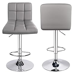 Leopard Bar Stools, Modern PU Leather Adjustable