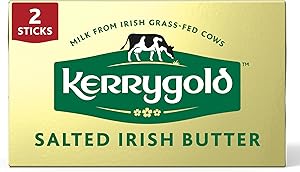 Kerrygold Pure Irish Butter, 2 Sticks, Salted, RBST Free, Gras-Fed, 8 Ounces (Pack of 20)