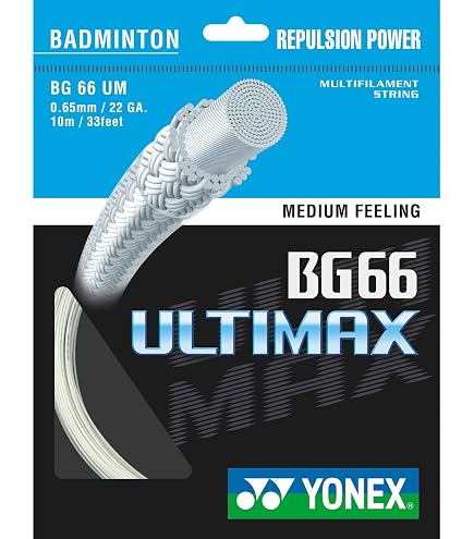 Amazon.com : YONEX BG66 Ultimax Badminton String - 200m Reel