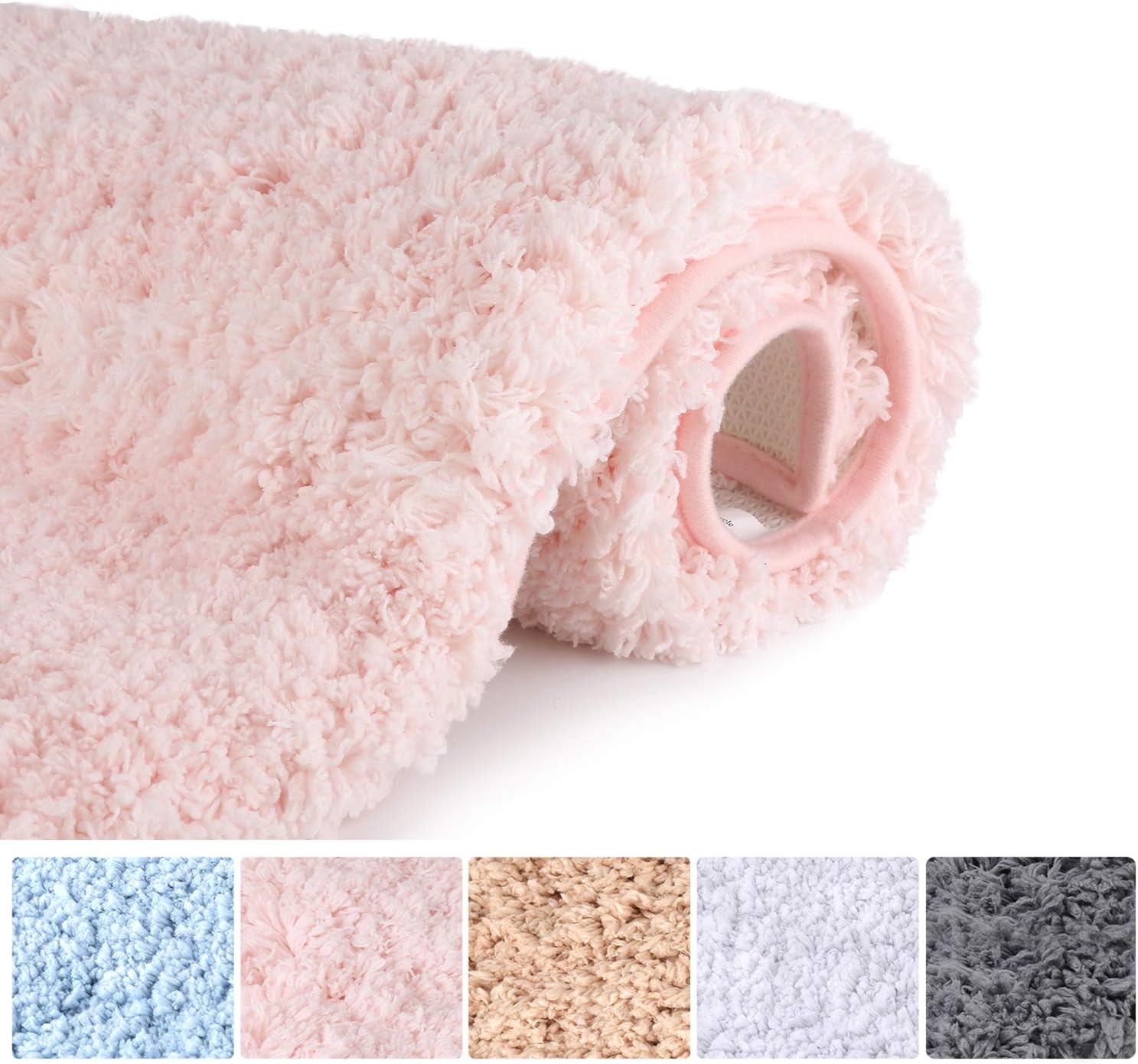 Bathroom Rugs Microfiber Plush Bath Mat Machine Washable