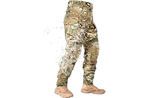 OCANXUE Men’s Tactical Pants with Knee Pads Waterproof Hiking Cargo Pants Camo Combat Pants with 10 Pockets