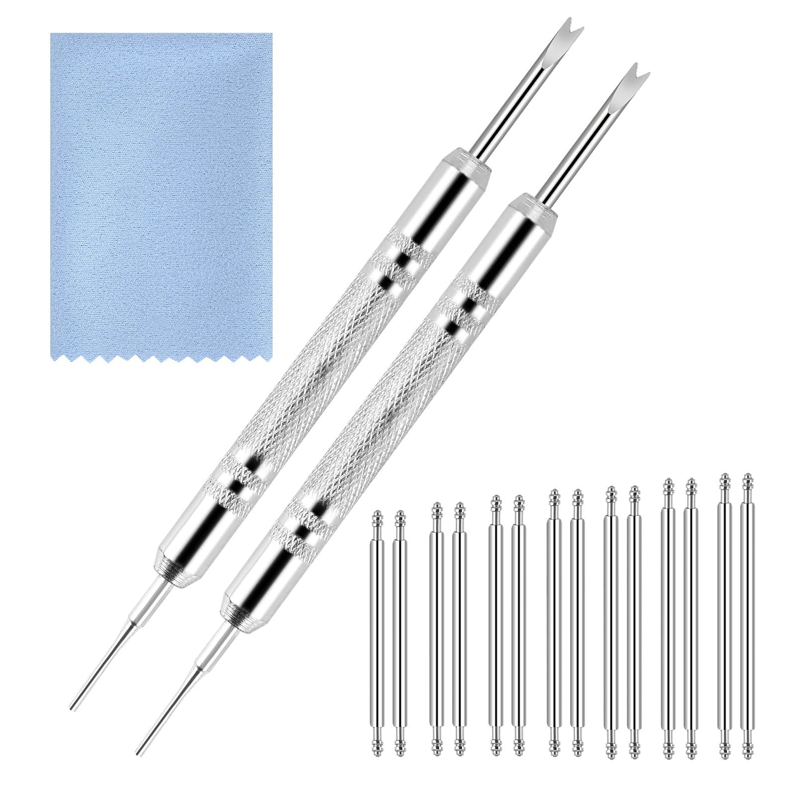 Cobee Watch Strap Removal Tool Kit with Spring Bar Tool / 14 Pieces Watch Band Pins (18/20/21/22/23/24/25mm) / Link Pin Removal Tool, Sporty