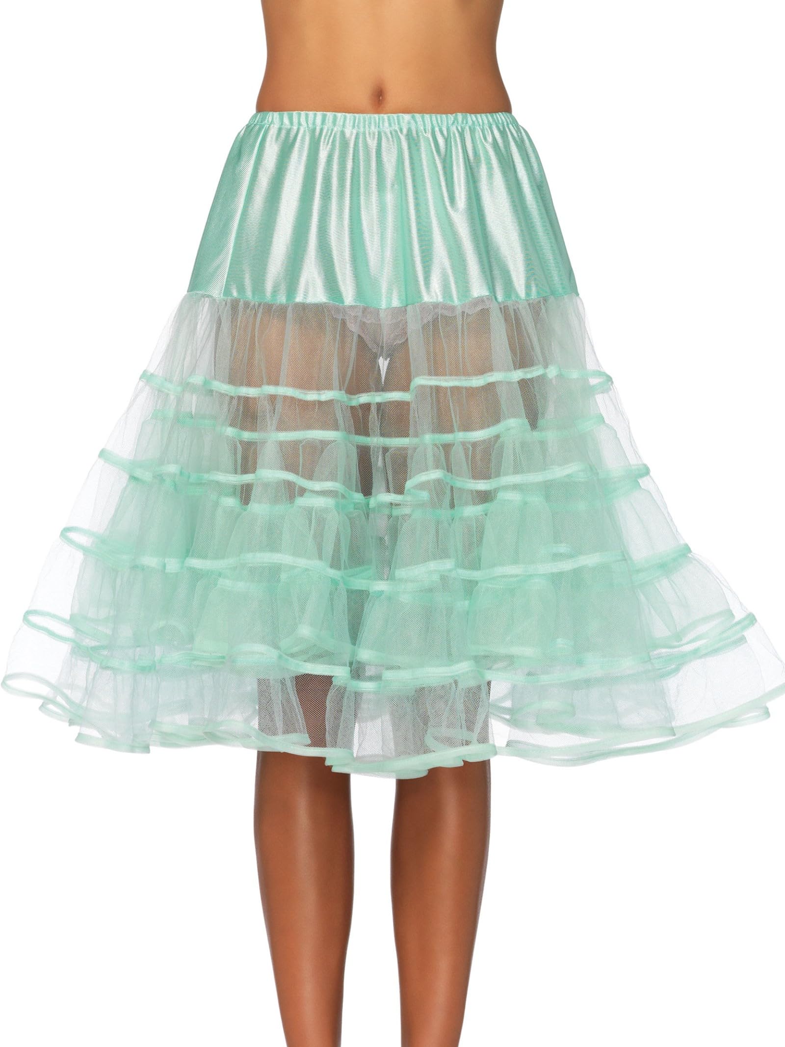 Leg Avenue Knee Length Petticoat, One Size, Mint