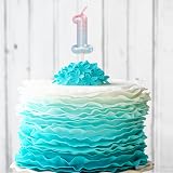 HONGCI Pink Blue 5 Candle Birthday Candles Set 1 Number 6 Long Stick Candles view 4