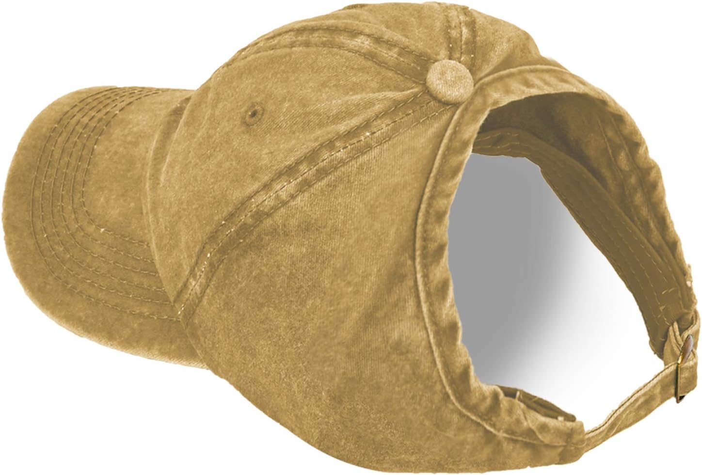 2 Packs Natural Hair Backless Ponytail Hat for Women, Curly Hair Ponytail Messy Bun Baseball Hat