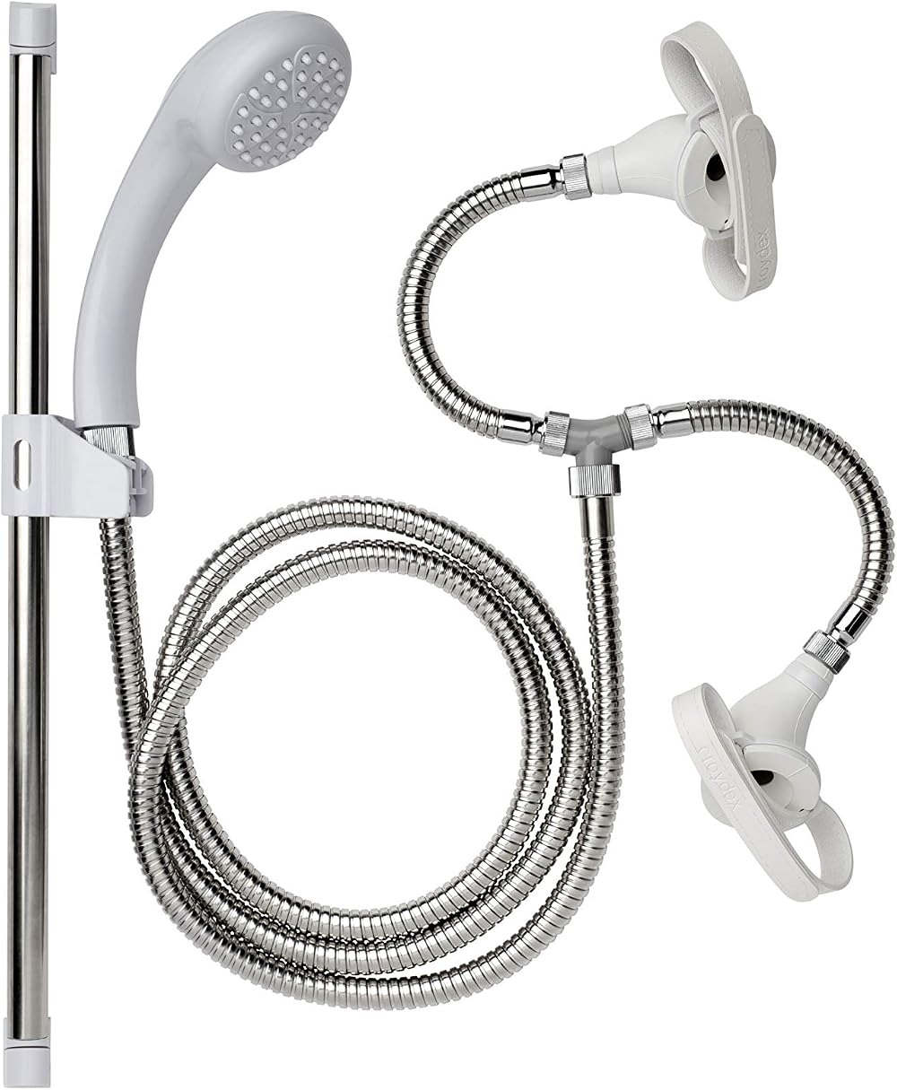 Croydex Secura Shower Head and Hose Attachment with Riser Rail