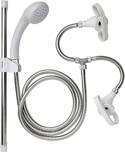 Croydex Secura Shower Head and Hose Attachment with Riser Rail