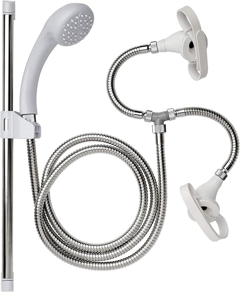 Croydex Secura Shower Head and Hose Attachment with Riser Rail