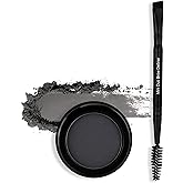 bdb Eyebrow Powder & Definer Brush - Long-Lasting, Fuller & Fluffier Brows, Spoolie for Precision, Soft & Natural, Raven Black