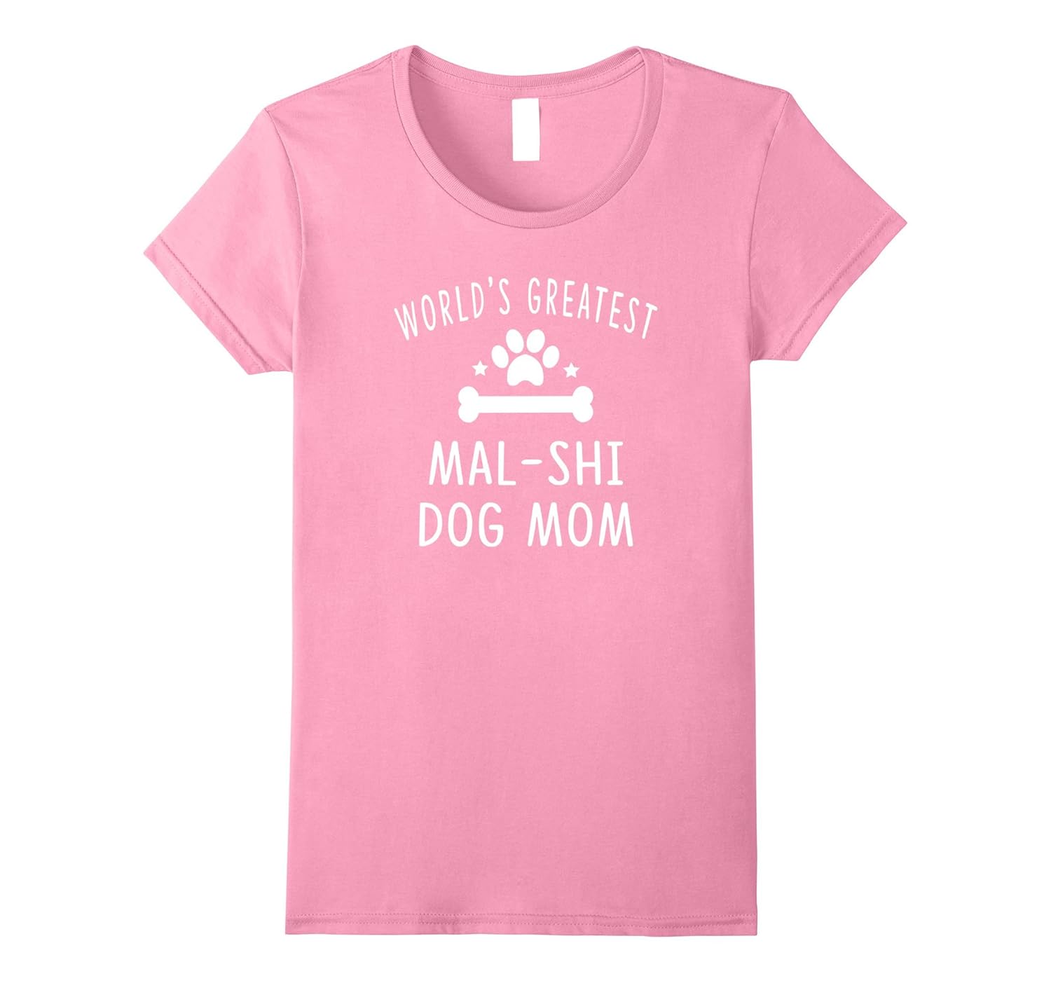 Womens Mal-Shi Dog Mom Shirts for Women-Rose