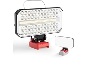 LED Work Light Compatible with Milwaukee 18v Battery, LETOUR 8.85'' 100W Cordless Work Lights Brightness Light with Low Voltage Protection Type-C & USB-A Charger Port,Battery Not Included