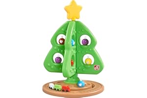 Step2 My First Christmas Tree, Kids Interactive Holiday Toy, 12 Colorful Plastic Ornaments to Decorate, Mini Train Set Circles the Skirt, Made of Durable Plastic, For Toddlers 1.5+ Years Old