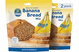 CONCORD FOODS Chiquita™ Banana Bread and Muffin Mix – Moist, Easy-to-Make, No Preservatives - Just Add Bananas, Egg and Water - 13.7 Oz (Pack of 2)