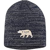 Go All Out Adult Papa Bear Embroidered Knit Beanie Cap