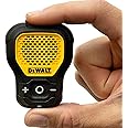 DEWALT Wearable Bluetooth Portable Speaker — Magnetic Clip-On Wireless Bluetooth Speaker — Jobsite Pro Water-Resistant Portab