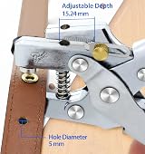 Mygeromon 5mm Eyelet Punch Kit Metal Grommet Hole Pliers Tool for Leather Belts view 4