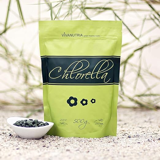 Chlorella pure, 2000 Presslinge, 500g, Rohkostqualität!