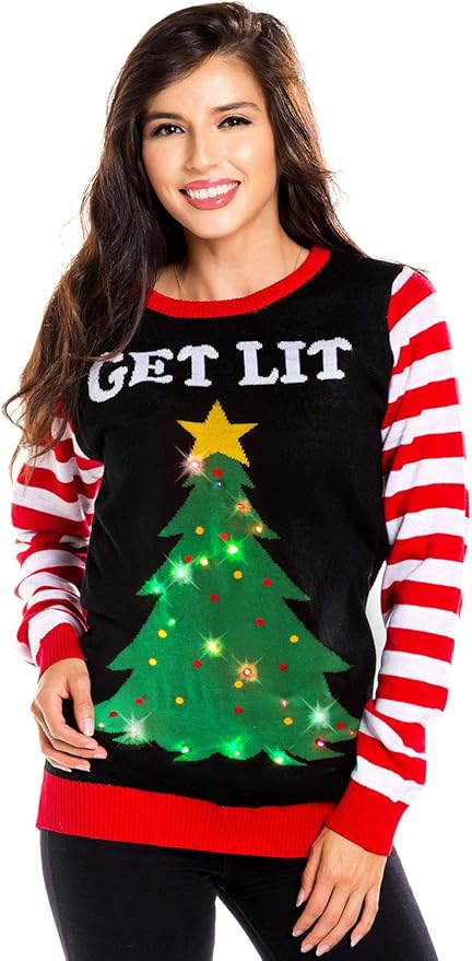 elf light up sweatshirt